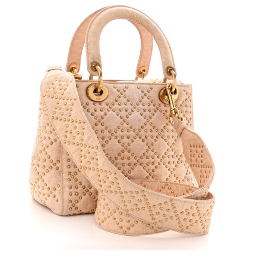 Elegant Beige Crossbody Bag with Gold Accents